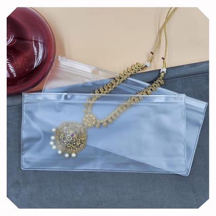 Transparent PVC Multipurpose Premium Quality Packing Pouch, Combo of 25, Zip Lock Pouch Storage Organizers, Size 4 inch Height, 8 inch Length inch