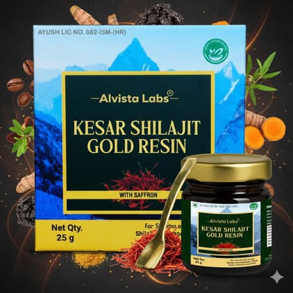 Alvista Labs Kesar Shilajit Gold Resin Ayurvedic Energy & Stamina  (25 g)
