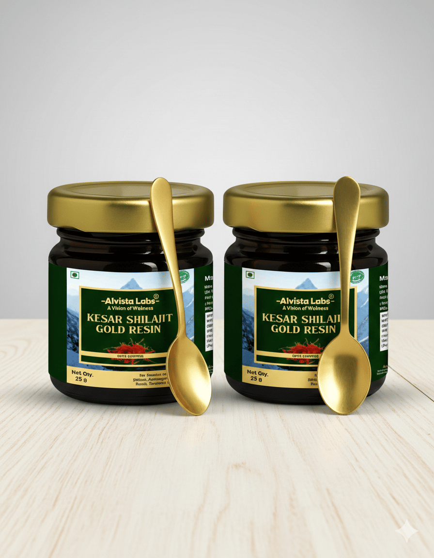 PACK OF 2 ALVISTA LABS KESAR SHILAJIT GOLD RESIN ( Each of 25gm)