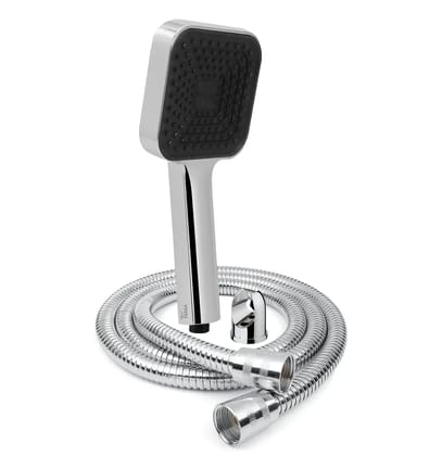 Alpha Wave Chrome Finish Hand Shower With 1.5 Meter Hose&nbsp;Pipe&nbsp;&&nbsp;Hook