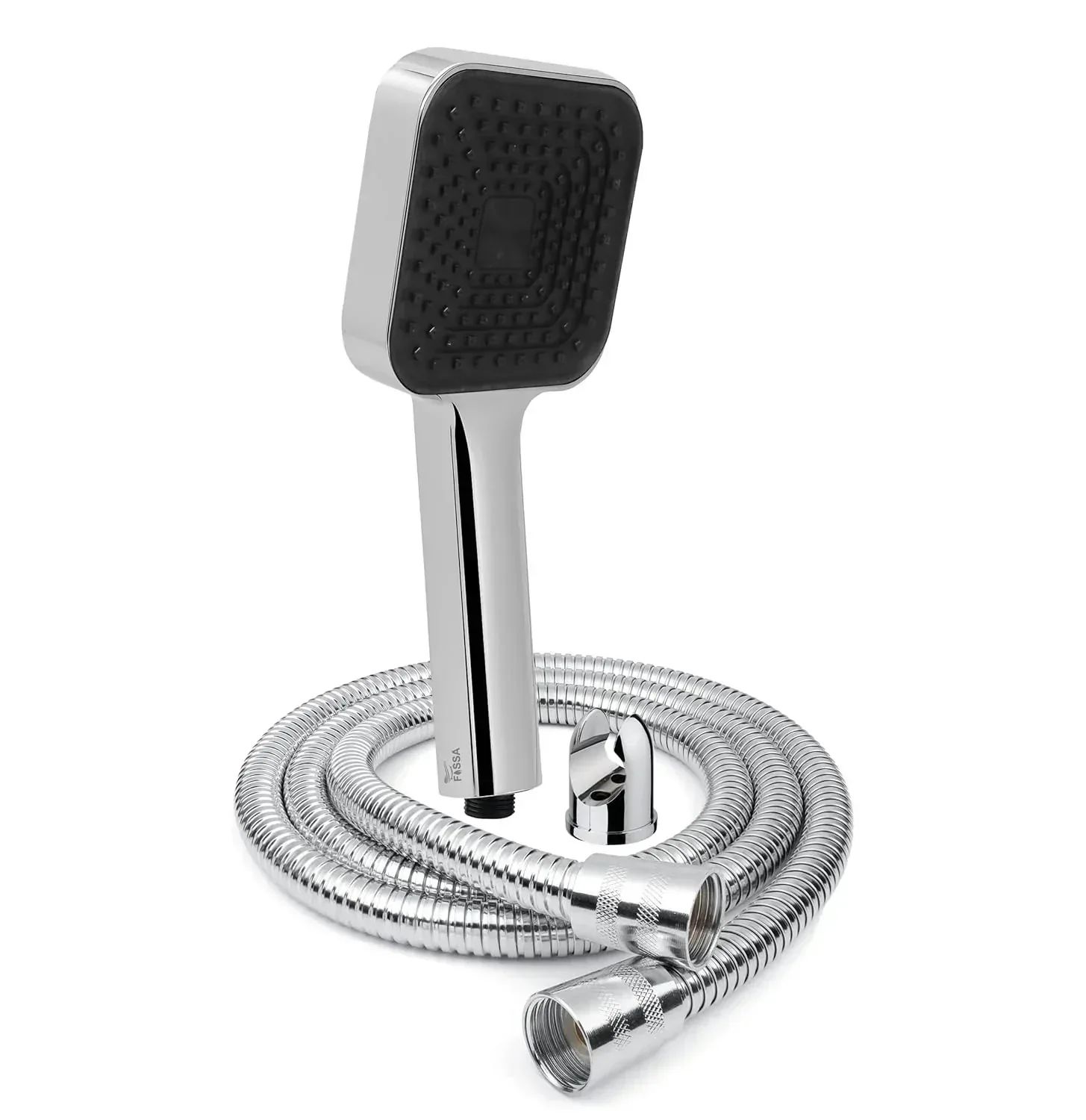 Alpha Wave Chrome Finish Hand Shower With 1.5 Meter Hose&nbsp;Pipe&nbsp;&&nbsp;Hook