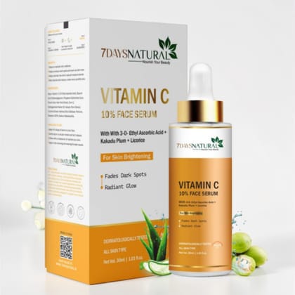 Advanced 10% Vitamin C Face Serum for Men & Women (Pack of 1) – Glow Boosting & Skin Brightening Formula with Hyaluronic Acid for All Skin Types