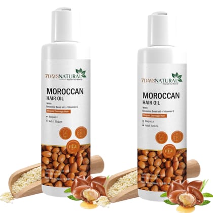 Moroccan Argan Hair Growth Oil 100ml each pack of 2 For Strong & Shiny Hair Anti-Hair Fall & Frizz Control deep-conditioning hair oil