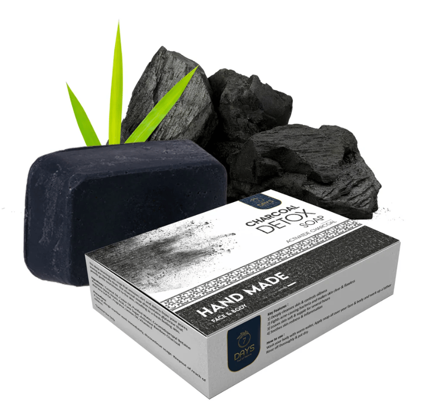 Activated Charcoal Bathing Soap 100gm – Deep Cleansing & Anti-Pimple Bar | Ayurvedic Cold-Processed Formula for Glowing, Oil-Free Skin (Pack of 1)