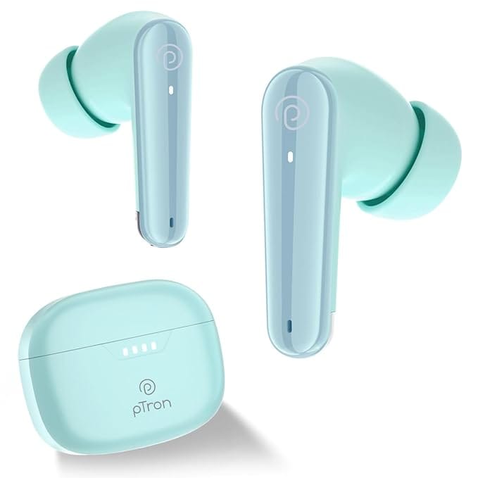 pTron Bassbuds Prism in-Ear TWS Ear Buds w/ 3D AudioScape, 45Hrs Playtime
