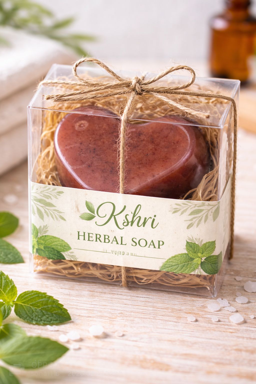 Heart-Shaped Reddish Brown Solid Bar
