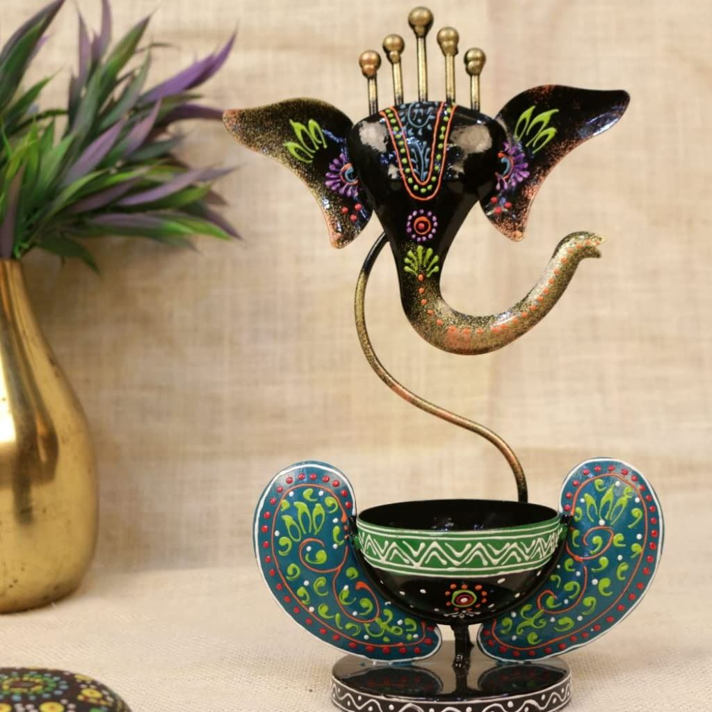 Handcrafted Metal Elephant Tealight Holder