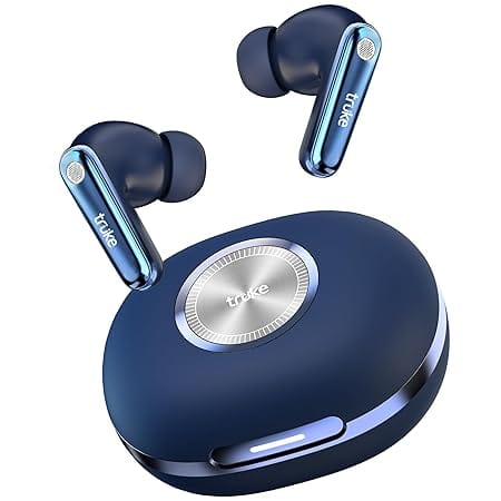 truke New Launch Mega 10 True Wireless in Ear Earbuds W/ 24-Bit Lossless Spatial Audio, 70H Battery Fast Charge Buds (Royal Blue)