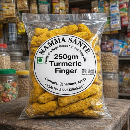Turmeric Finger, Haldi Gathi, Sukhi Haldi, Whole Turmeric, Turmeric Roots 250gm