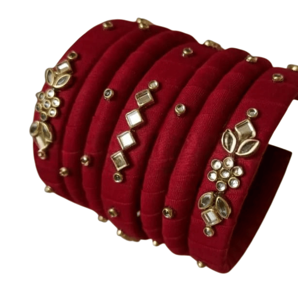 Red Silk Bangles