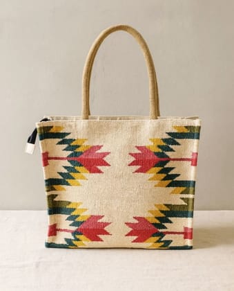 Craftinence® Boho Sutra - Tulip Pro Shoulder Bag for women - Tote Bag - Handwoven Artisanal Bag