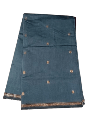 Kalyani Cotton Saree for Women | Soft Pure Cotton Saree with Blouse Piece | Traditional Daily Wear Handloom Style Saree | Lightweight Breathable Cotton Saree for Office, Casual & Festive Wear with contrast blouse