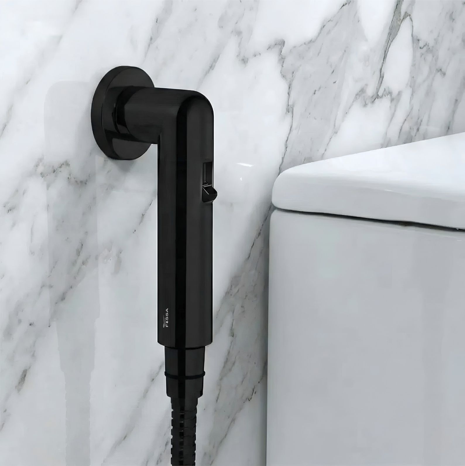 Magnetic Black ABS Health Faucet with 1 Meter 304-Grade SS Hose Pipe & Hook