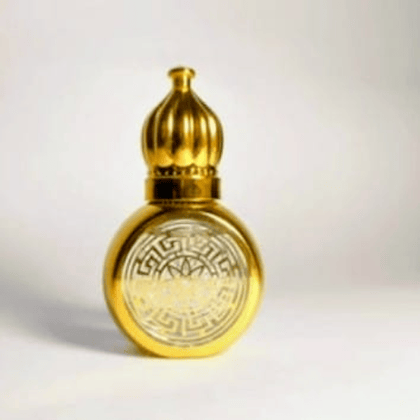 Mii Art 10ml Refillable Glass Perfume Bottle – Gold Empty Vial for Ittar, Oud, and Concentrated Fragrance Oils (1 Pack)