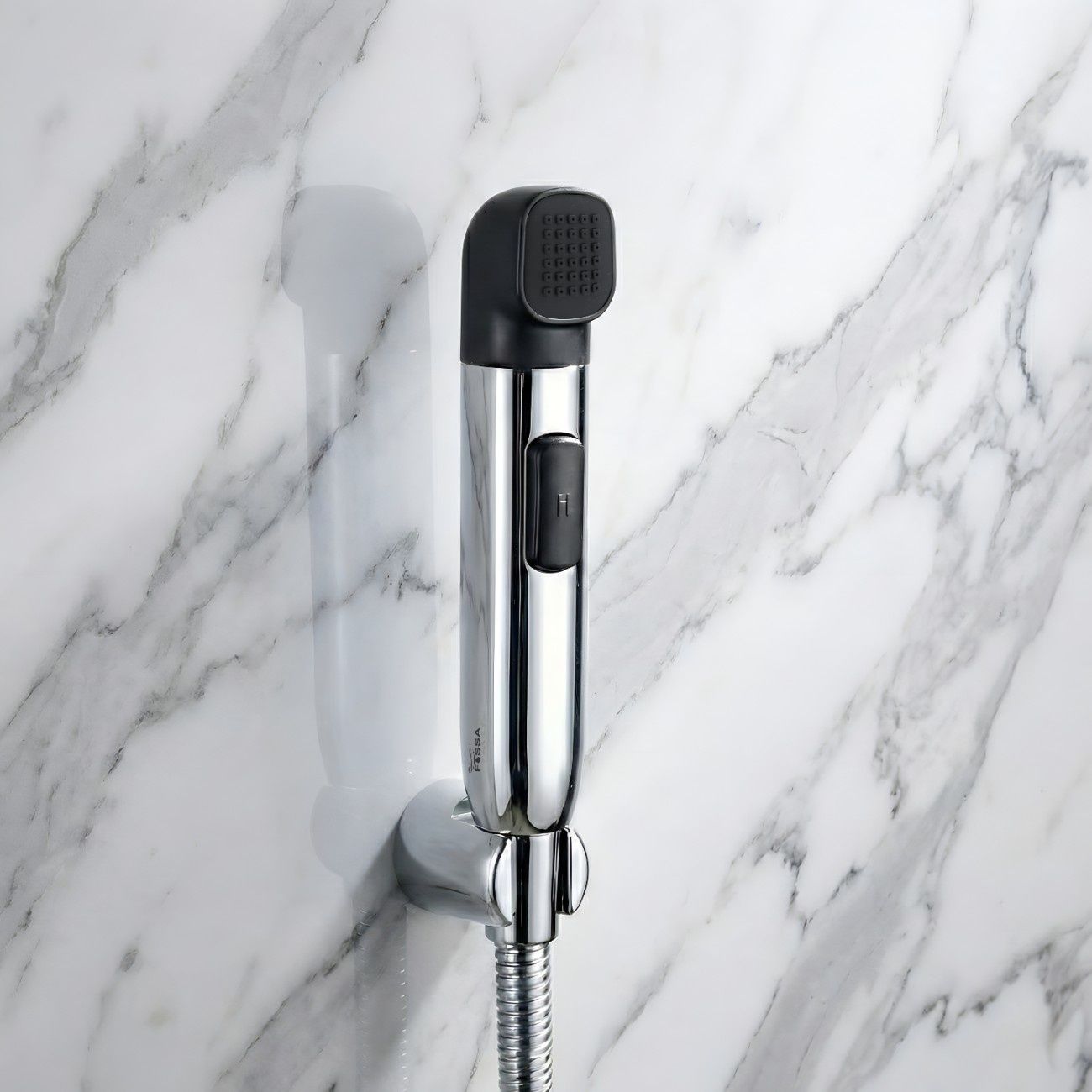 Krave Black ABS Dual Function Health Faucet with 1 Meter 304-Grade SS Hose Pipe & Hook