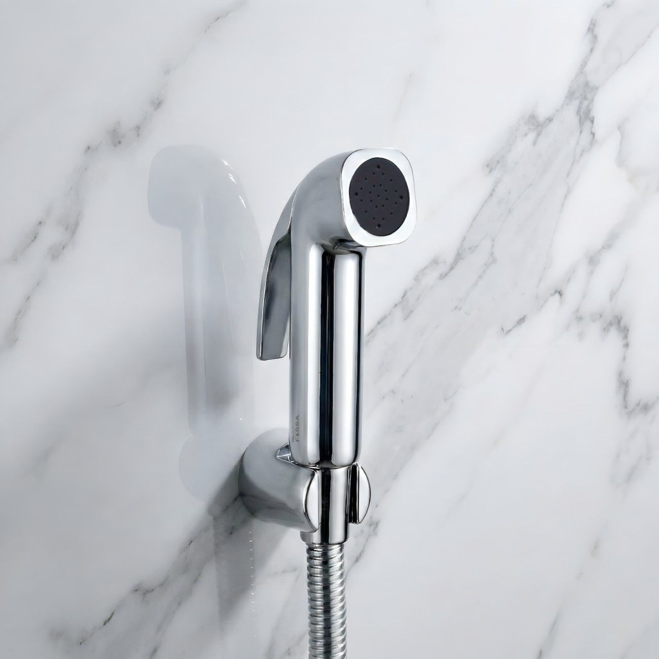 Health Faucet Bidet Sprayer Silver ABS Health Faucet with 1 Meter 304-Grade SS Hose Pipe & Hook