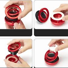 Solar Power Car Fragrance Double Ring Rotating Car Aromatherapy Home Office Air Fresher Decoration Perfume Diffuser - Pack of 1 - Assorted colour