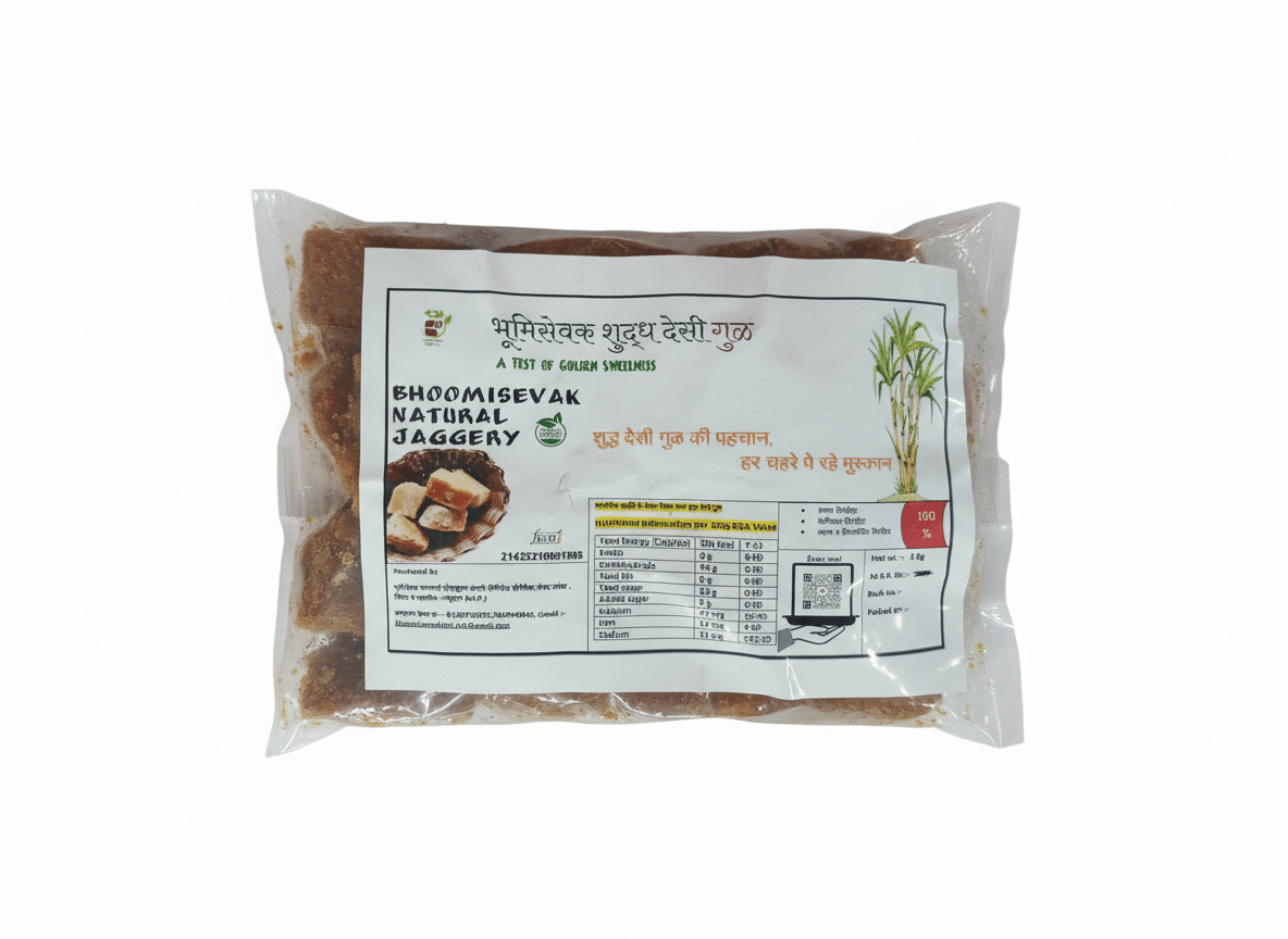 Bhoomisevak Natural Jaggery - Golden Sweetness 1kg
