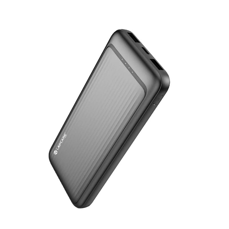 Lapcare Pacer 10000mAh Portable Power Bank | 22.5W Fast Charging | Multi-Port Design- Black (LOX-223)