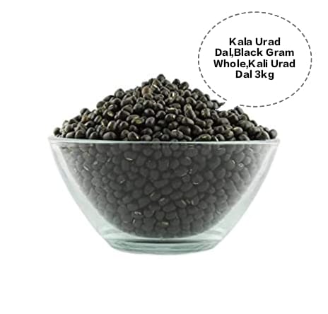 Kala Urad Dal, Kali Urad Dal, Black Gram Whole, Sabut Urad Dal, Mash Dal 3kg