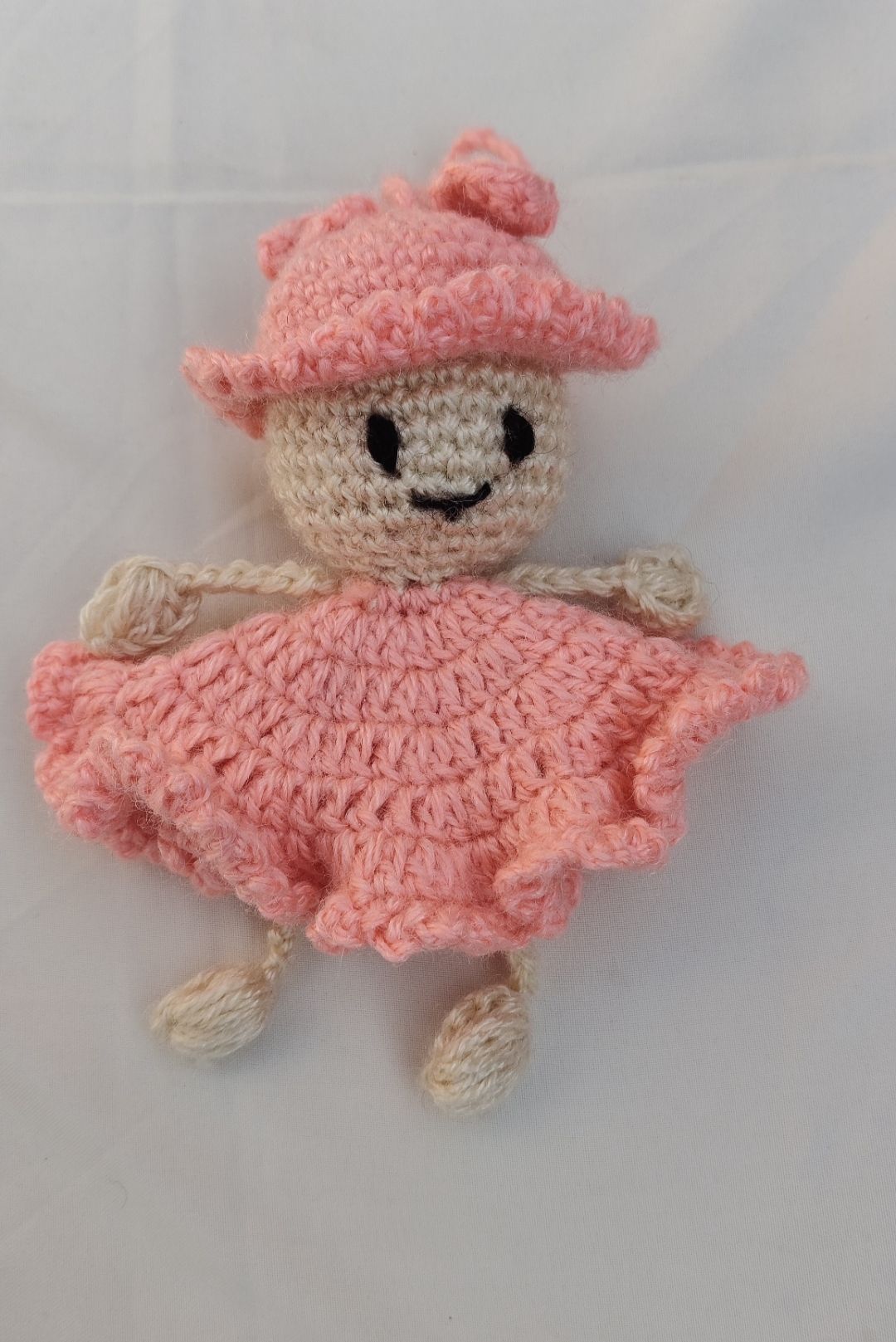 Pink Crochet Angel Doll