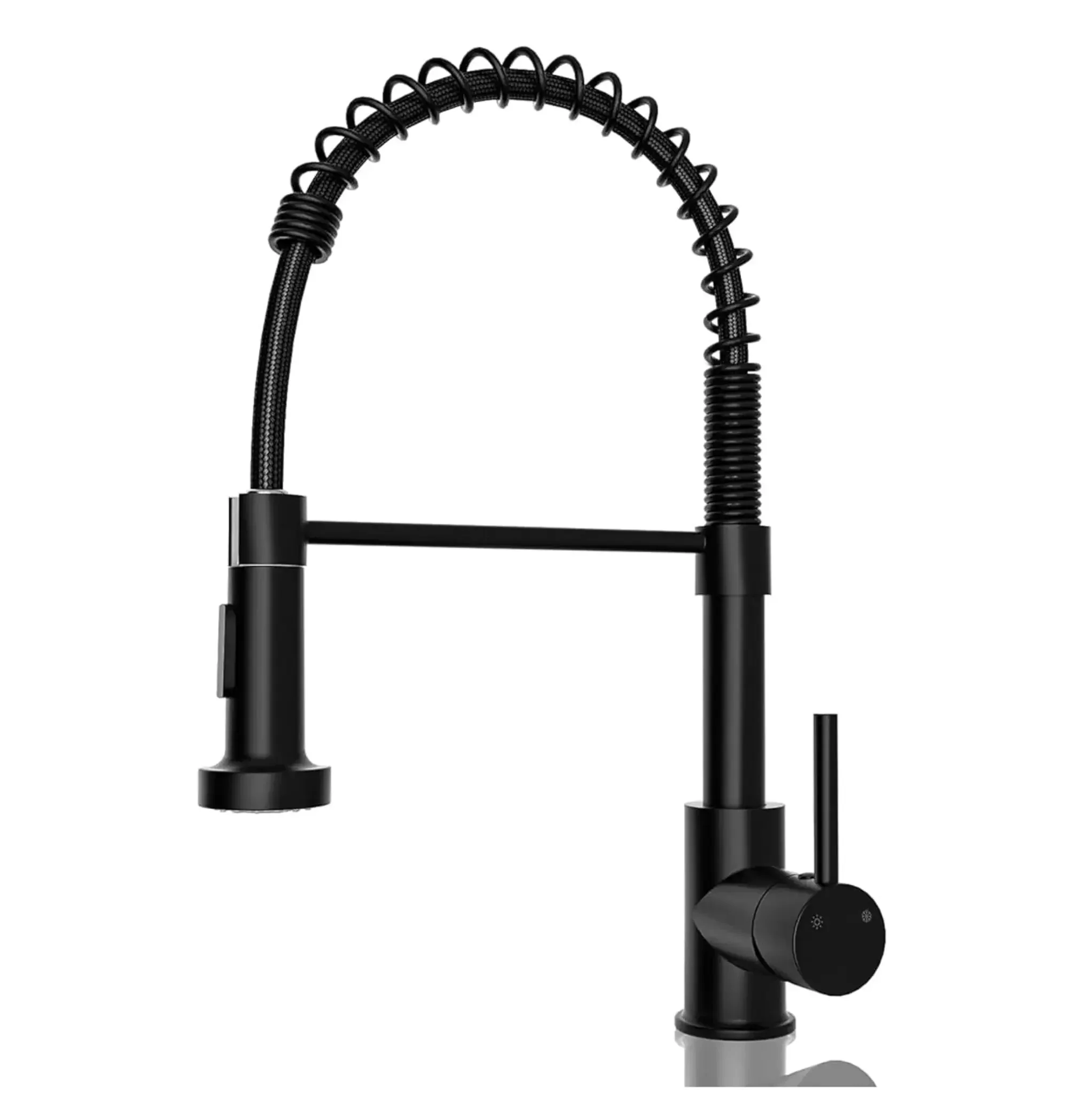 Single-Flow Pull-Down 360° Hot & Cold Brushed Nikal Kitchen Mixer Faucet Black