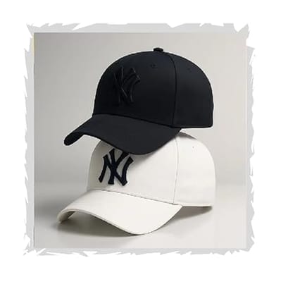 SELLORIA A Brand Adjustable Unisex Cap for Men and Women Free size Baseball Caps (Pack of 2) Black & White