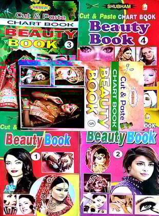 Shubham Cut & Paste Beauty Chart Book Set, 5 Books Collection, Art and Craft Activity Books [Paperback] [Oct 30, 2024] mahamaya publication