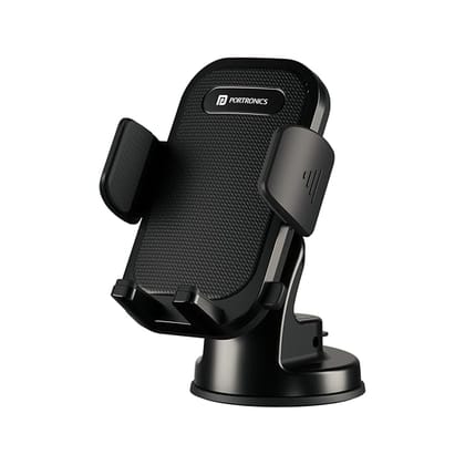 Portronics Clamp M4 Car Phone Holder Stand with 360 Degree Rotation