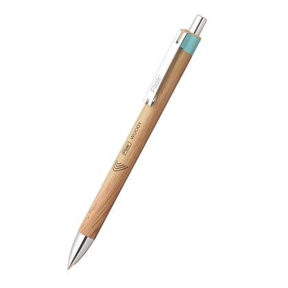 Flair Woody Click Ballpoint Pen - Blue(5pcs) 