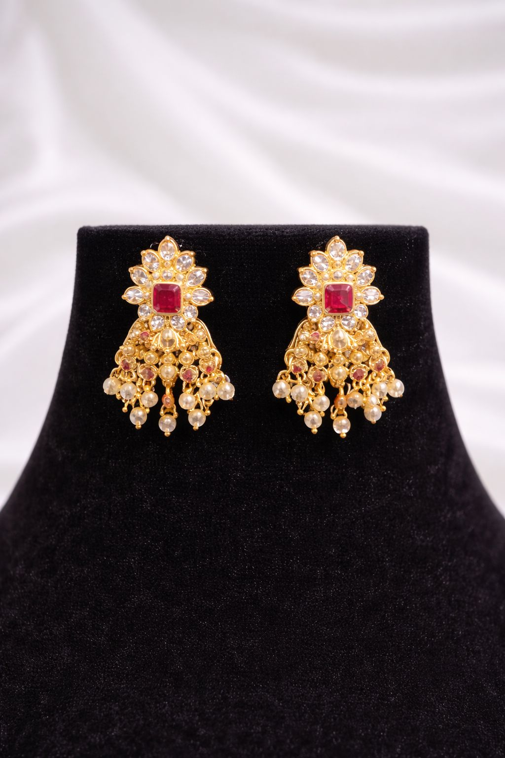 Traditional Lakshmi Design Necklace Set with Earrings