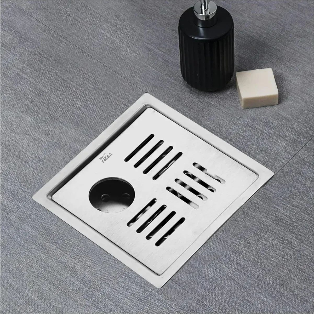 Unix Floor Drain (5 x 5 Inches) Premium Stainlees Steel With Hole