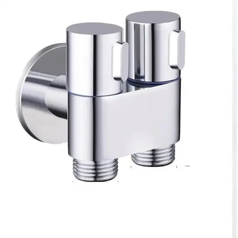 2 in 1 Brass Angle cock  Silver For Use multi Purpose