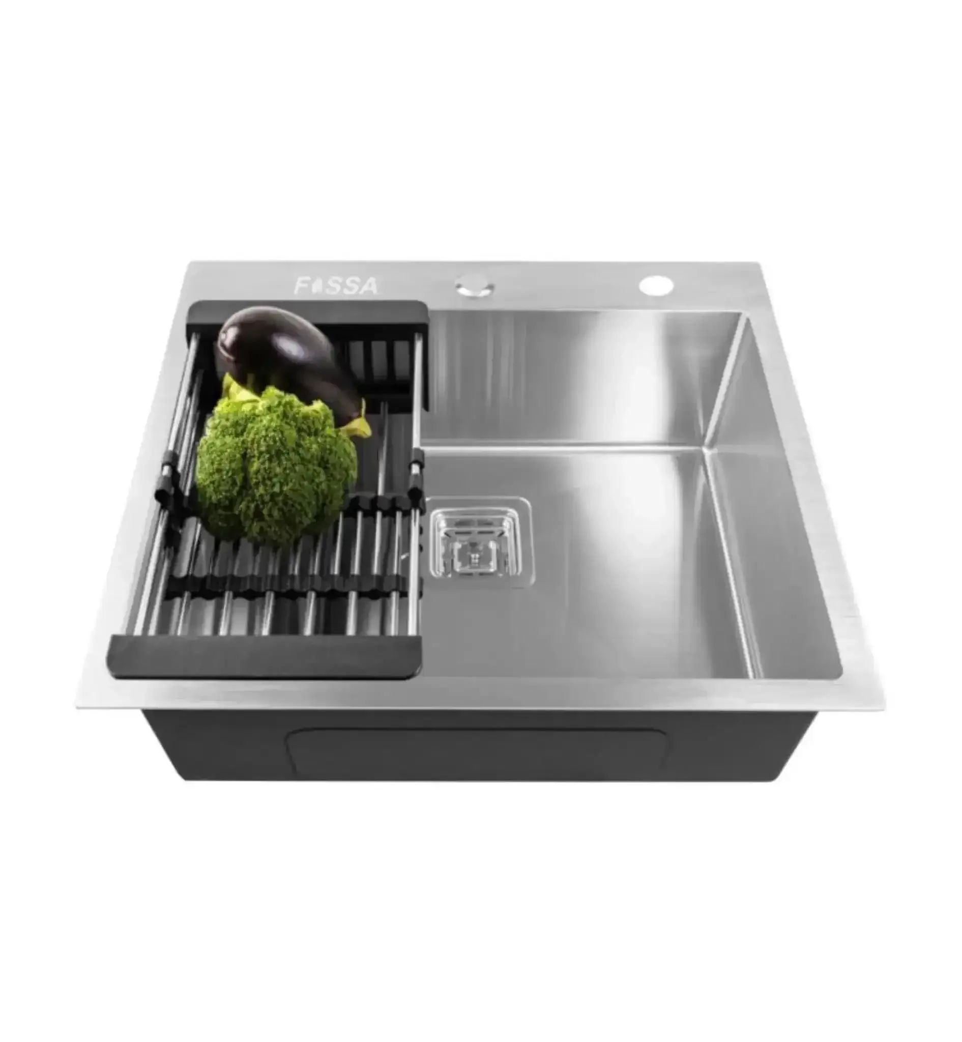 Classic Handmade (24 x 18 x 10) Inch Single Bowl Silver with Tap Hole Stainless Steel Kitchen Sink