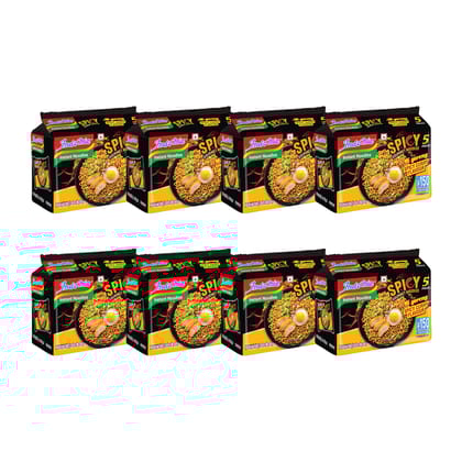 Indomie  Instant Noodles MI Goreng Spicy Curry Flavor Family Pack (5's combo) (90g Each), Non-Vegetarian, Authentic Indonesian Flavor, Quick and Easy Meal, Spicy Savory Stir-Fried Noodles (Pack of 40)