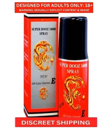 Dragon Super Dooz 34000 Delay Spray with Extra Vitamin E – Long-Lasting Performance Spray for Men | Original Deodorant Spray