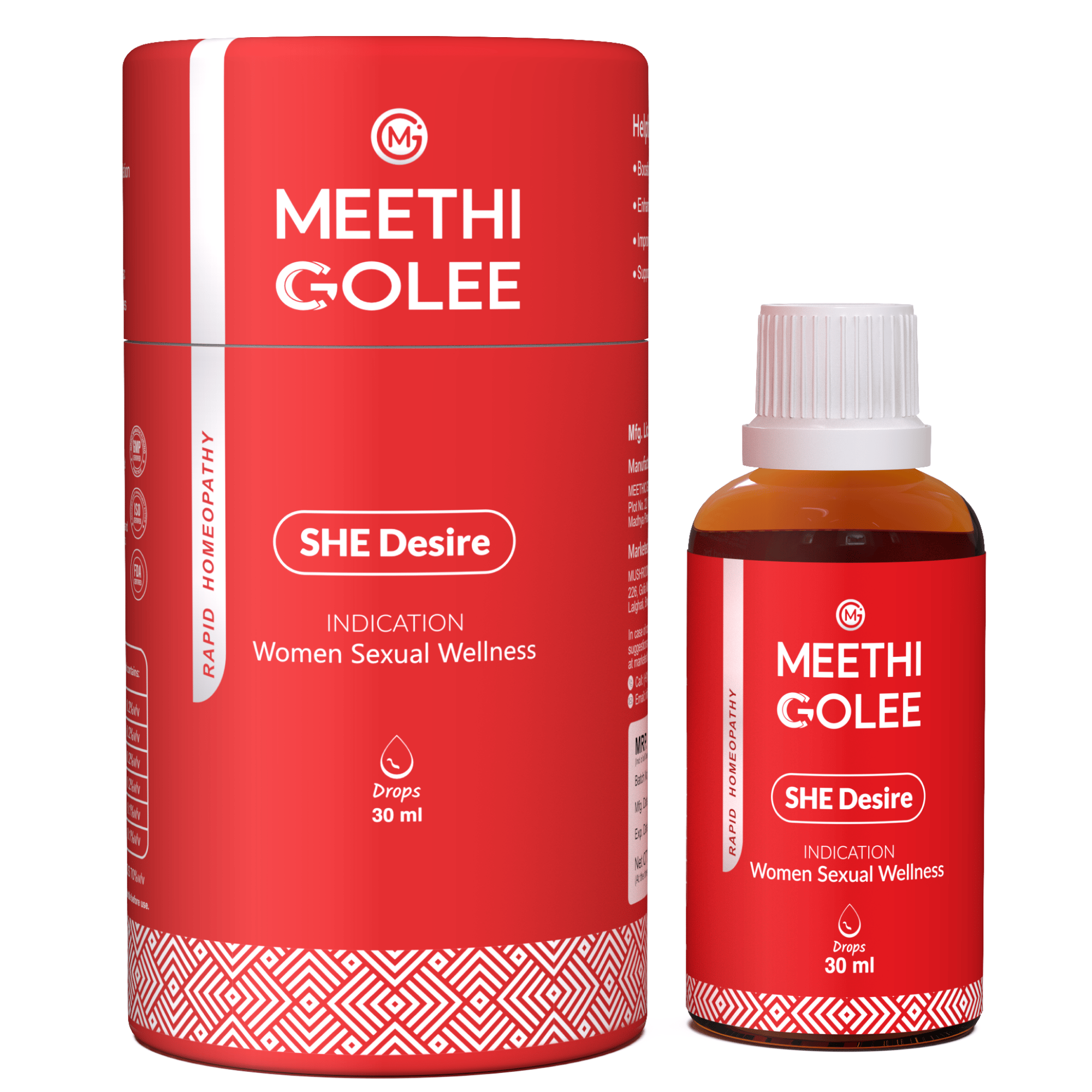 SHE Desire Women’s Daily Wellness Homeopathic Oral Drops – 30ml | Supports Overall Well-Being, Balance & Comfort | Plant-Based Gentle Formula for Everyday Women’s Care