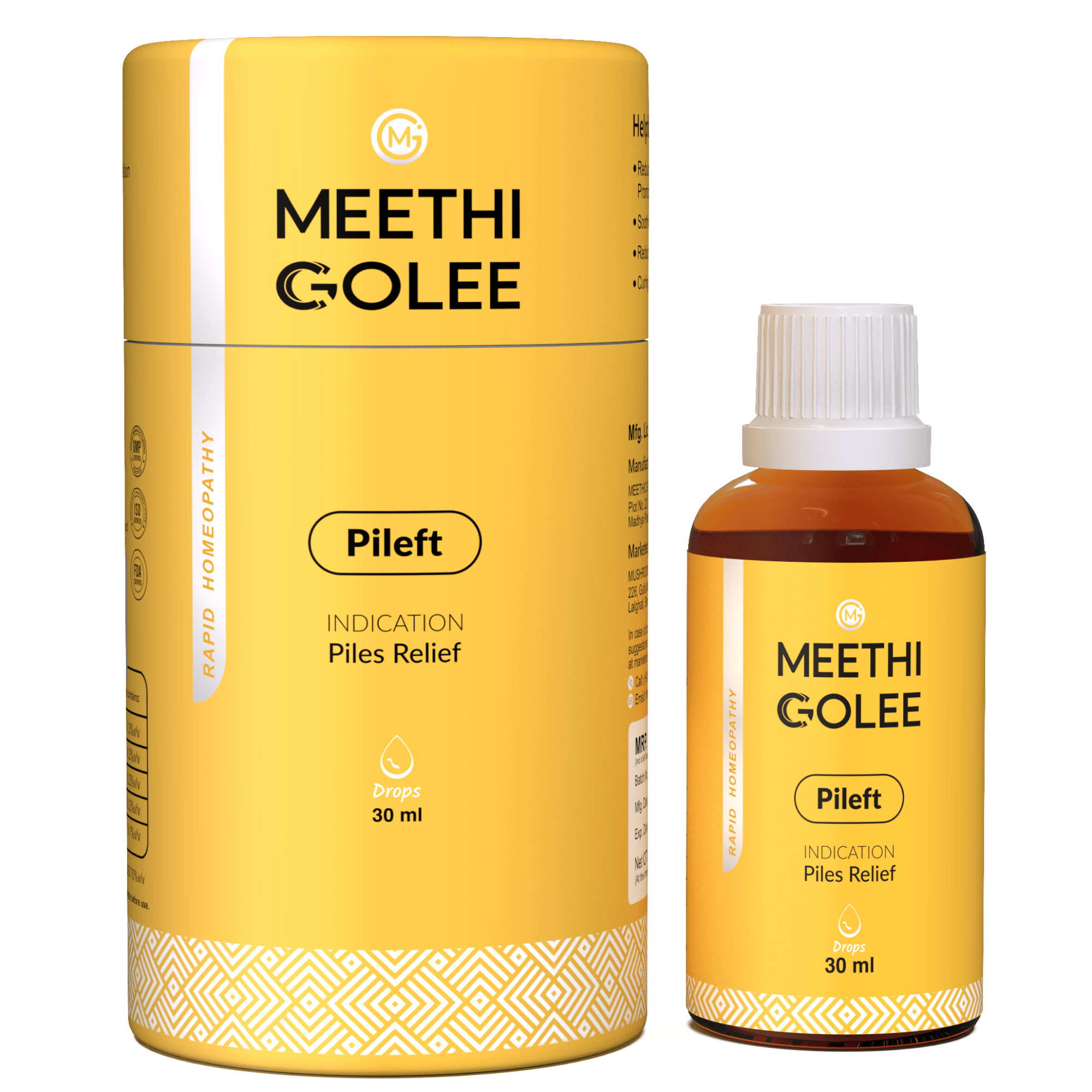 Pileft HOMOEOPATHY Drops for Piles Care – 30ml | Relief from Hemorrhoids, Anal Fissure, Fistula, Bleeding, Pain & Swelling | Regulates Bowel Habits, Eases Constipation, Acidity & Digestive Discomfort