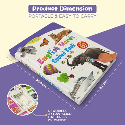 English Words Sound Book for Kids | Interactive Talking Early Learning Book for Toddlers & Children | Educational Audio Learning Toy