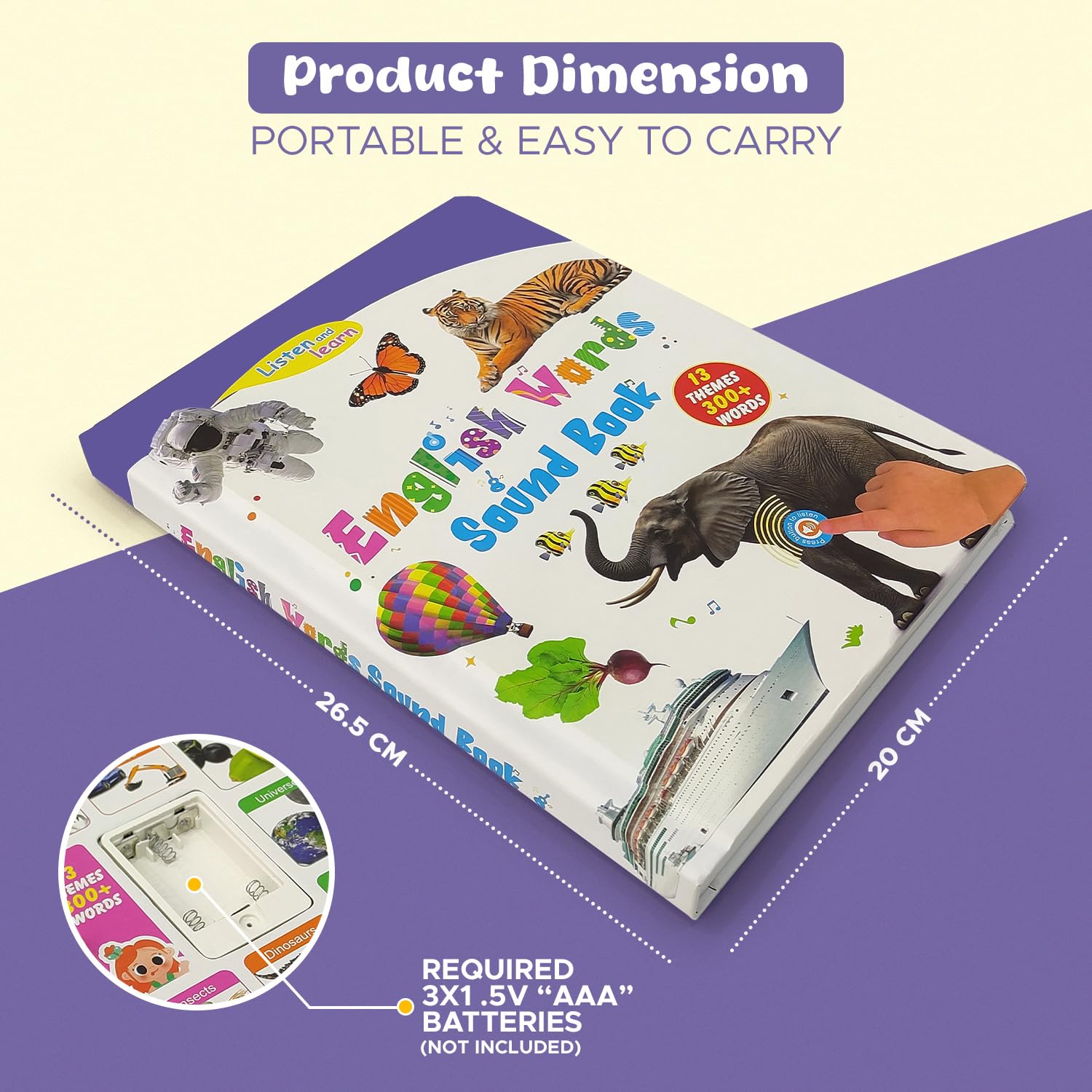 English Words Sound Book for Kids | Interactive Talking Early Learning Book for Toddlers & Children | Educational Audio Learning Toy