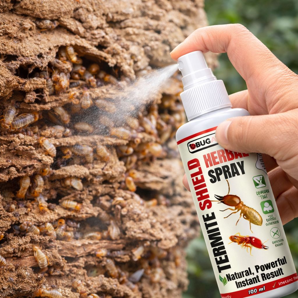 Bug Away Termite Shield Extra Strong Fast Action Eco Friendly Natural Termite Treatment Spray 100 ML (Pack Of 1)