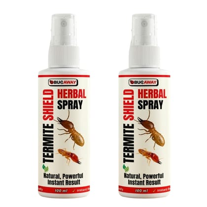 Bug Away Termite Shield Extra Strong Fast Action Eco Friendly Natural Termite Treatment Spray 100 ML (Pack Of 2)