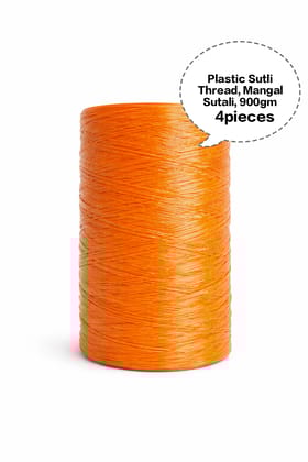Plastic Sutli Thread, Mangal Sutali, PP Packing Twine, Polypropylene Packing Thread, Plastic Packing Sutli  900gm 4pieces