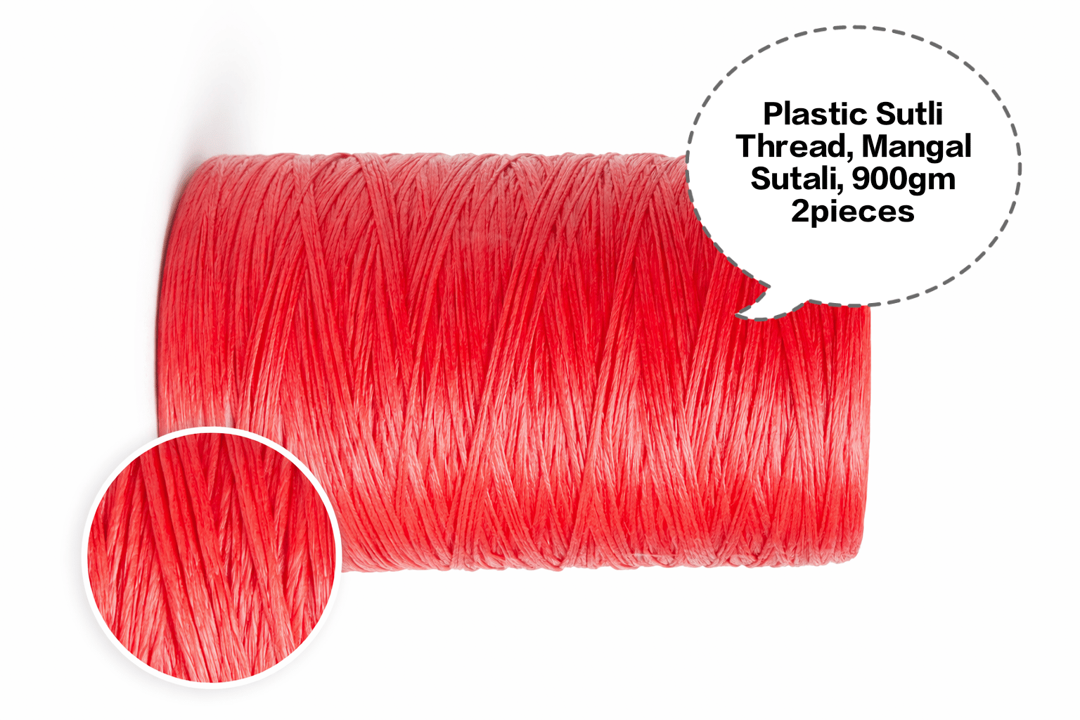 Plastic Sutli Thread, Mangal Sutali, PP Packing Twine, Polypropylene Packing Thread, Plastic Packing Sutli 900gm 2pieces