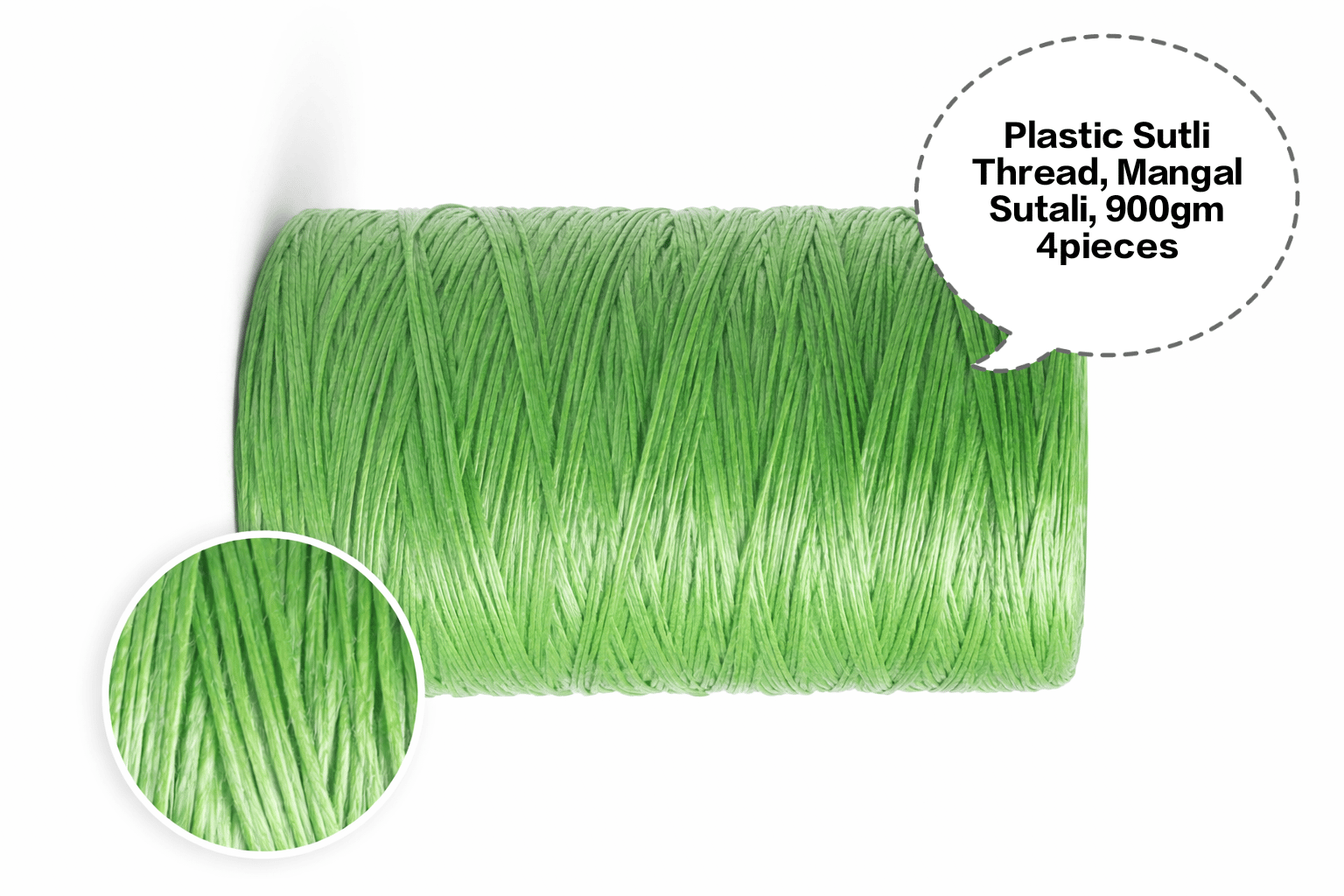 Plastic Sutli Thread, Mangal Sutali, PP Packing Twine, Polypropylene Packing Thread, Plastic Packing Sutli  900gm 4pieces