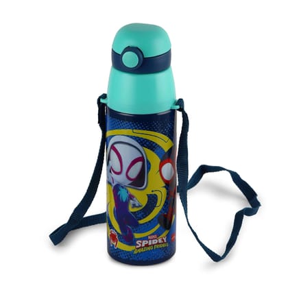 CELLO Kidzbee Series Orb 600 Inner Steel Insulated Water Bottle, 500ml | 3D Touch & Feel Mickey Family Design | Leakproof Flip Top Spout, Easy to Carry | Cold Water Bottle for Kids School