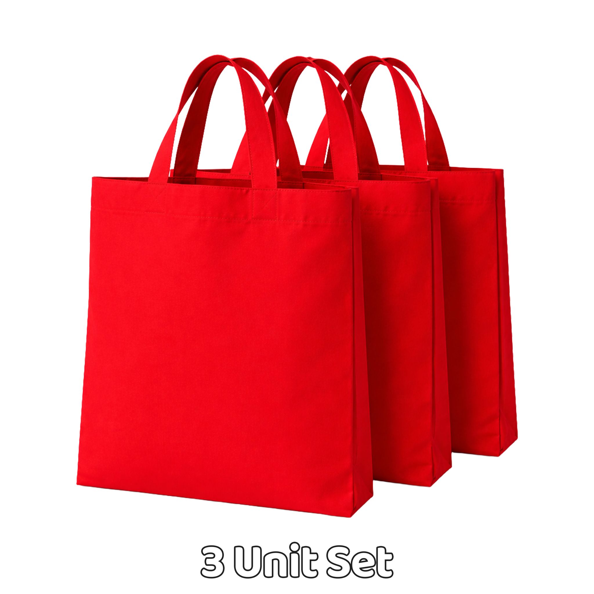 Red Cotton Blend Carry Bag / Multipurpose Pishvi Bag Set
