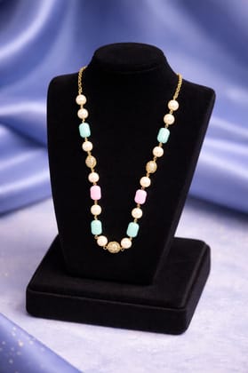 Pastel Pearl Beaded Necklace