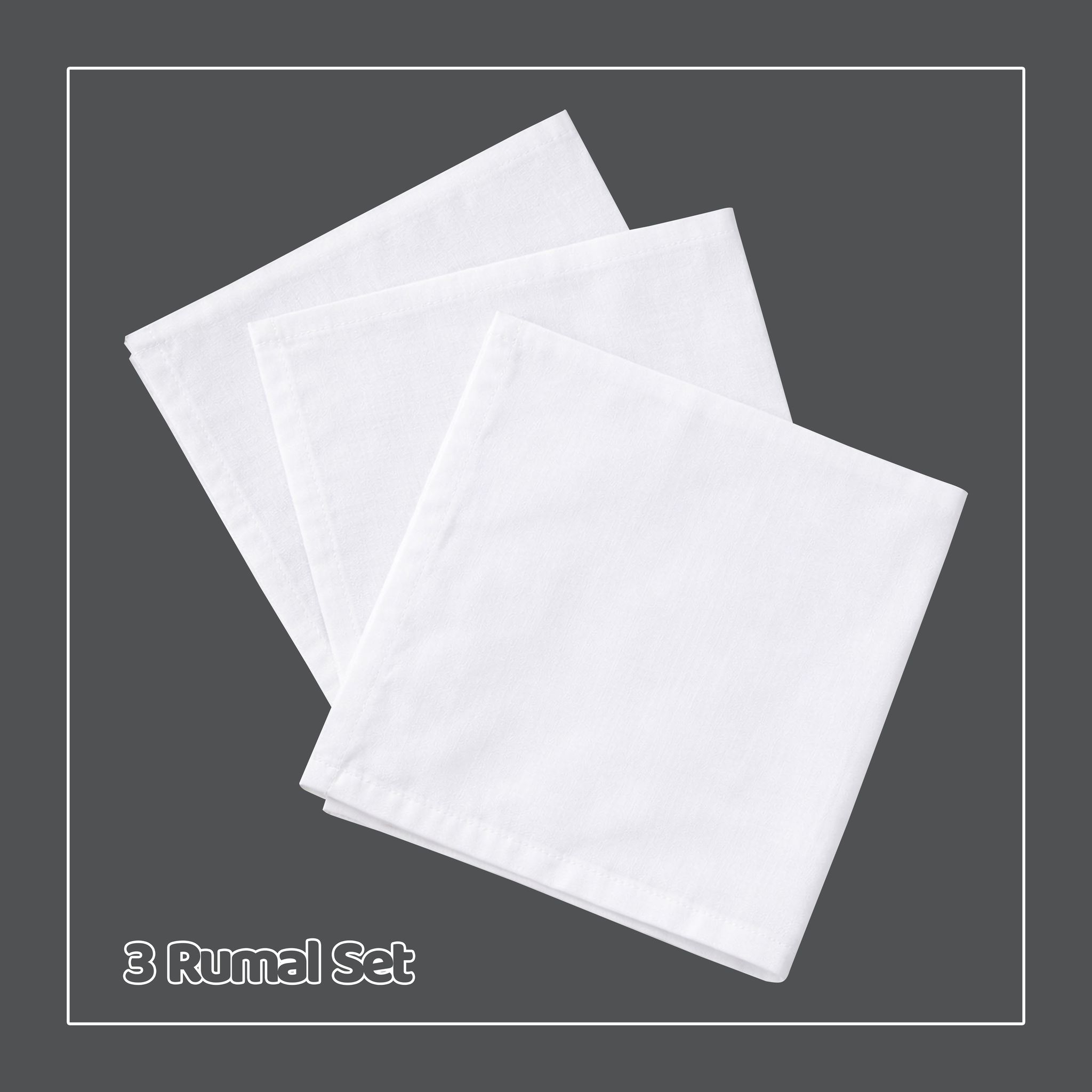 Premium White Cotton Rumal