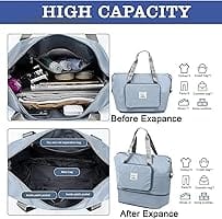 Travel Duffle Bag, Expandable Folding Travel Bag for Women, Lightweight, Waterproof Carry Weekender Overnight Luggage Bag for Travel (